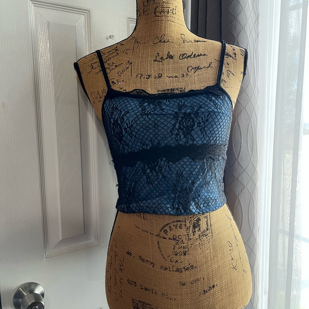 Blue Lace Cami Top